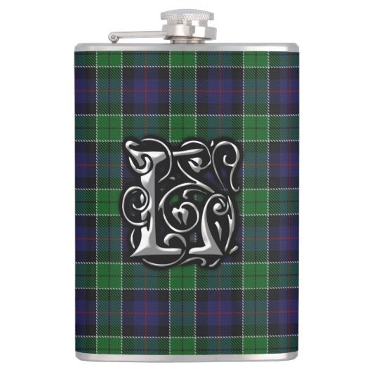 Clan Leslie Tartan Old Scotland Flask Flachmann (Vorderseite)