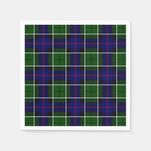 Clan Leslie Tartan Serviette (Vorderseite)