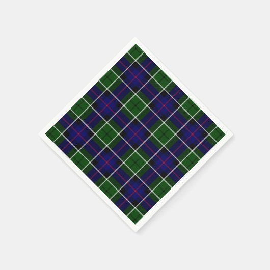 Clan Leslie Tartan Serviette (Ecke)