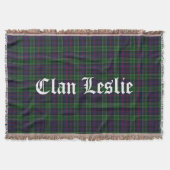 Clan Leslie Tartan Throw Decke (Vorderseite)