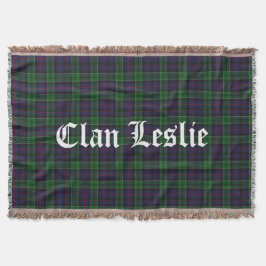 Clan Leslie Tartan Throw Decke