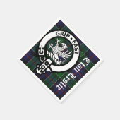 Clan Leslie Tartan & Wappen Paper Napkins Serviette (Ecke)
