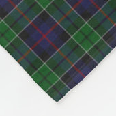 Clan Leslie Wappen Abzeichen & Tartan Fleecedecke (Ecke)