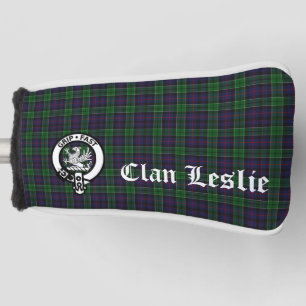 Clan Leslie Wappen Abzeichen und Tartan  Golf Headcover