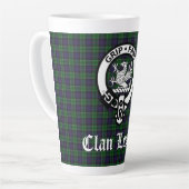 Clan Leslie Wappen Abzeichen und Tartan Milchtasse (Linke Ecke)