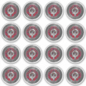 Clan Leslie Wappen & Tartan Knot Aufkleber (Vorderseite)