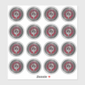 Clan Leslie Wappen & Tartan Knot Aufkleber (Blatt)