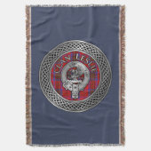 Clan Leslie Wappen & Tartan Knot Decke (Vorderseite Vertikal)
