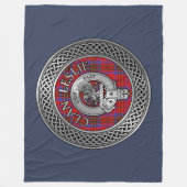 Clan Leslie Wappen & Tartan Knot Fleecedecke (Vorderseite)