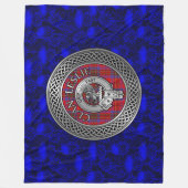 Clan Leslie Wappen & Tartan Knot Fleecedecke (Vorderseite)
