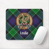 Clan Leslie Wappen über Jagd Tartan Mousepad (Mit Mouse)