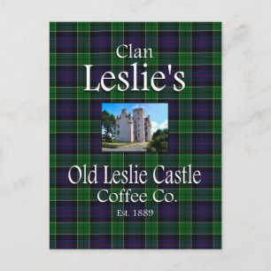 Clan Leslie's Old Leslie Castle Coffee Co. Postkarte