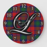 Clan Lindsay Lindsey Letter L Monogram Tartan