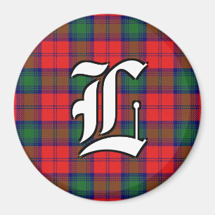Clan Lindsay Red und Green Tartan Kariert Accents Magnet