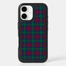 Clan Lindsay Tartan Maroon und Green Kariert