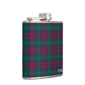 Clan Lindsay Tartan Mit Monogramm Flachmann (Rechts)