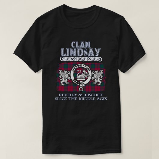 Clan Lindsay Wappen Schottischer Clans Schottische T-Shirt (Design vorne)