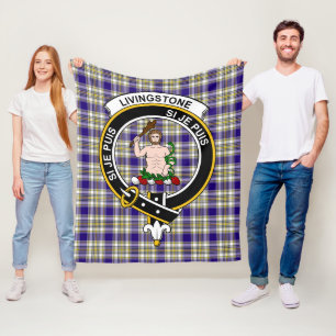 Clan Livingstone Dress Tartan Kariert Fleecedecke