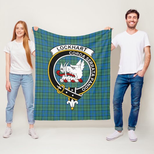 Clan Lockhart Ancient Tartan Kariert Fleecedecke (Beispiel)