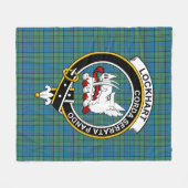 Clan Lockhart Ancient Tartan Kariert Fleecedecke (Vorderseite (Horizontal))