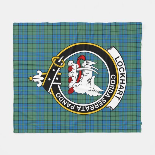 Clan Lockhart Ancient Tartan Kariert Fleecedecke (Vorderseite (Horizontal))