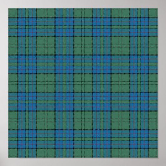 Clan Lockhart Tartan - Digitaler Download Poster (Vorne)