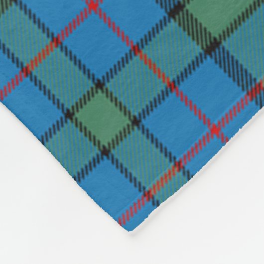 Clan Lockhart Tartan Kariert Fleecedecke (Ecke)