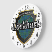 Clan Lockhart Tartan Scottish Dream Clock Große Wanduhr (Winkel)