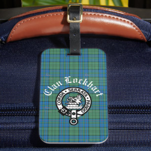 Clan Lockhart Wappen Abzeichen & Tartan Gepäckanhänger