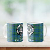 Clan Lockhart Wappen Abzeichen & Tartan Kaffeetasse