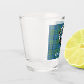 Clan Lockhart Wappen Abzeichen & Tartan Schnapsglas (Links)