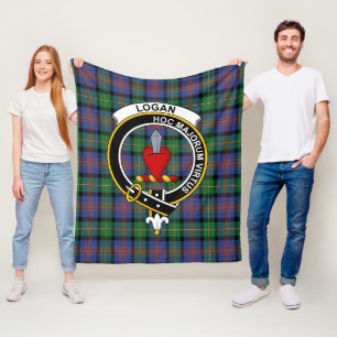 Clan Logan Ancient Tartan Kariert Fleecedecke
