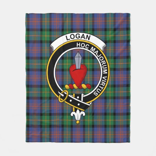 Clan Logan Ancient Tartan Kariert Fleecedecke (Vorderseite)