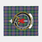 Clan Logan Ancient Tartan Kariert Fleecedecke (Vorderseite (Horizontal))