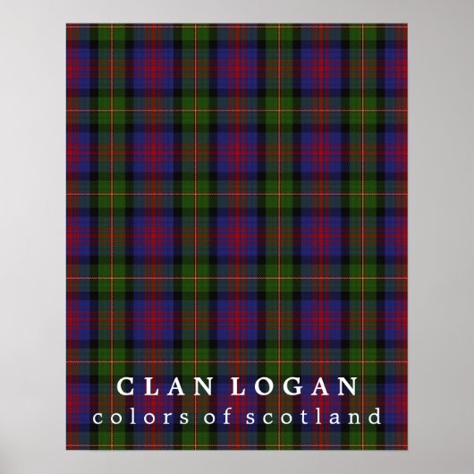 Clan Logan Colors of Scotland Tartan Poster (Vorne)