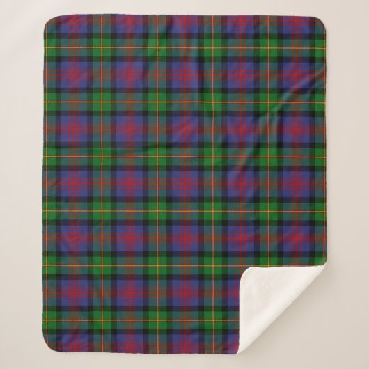 Clan Logan Tartan Kariert Sherpadecke (Vorderseite)