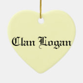 Clan Logan Wappen Abzeichen Keramikornament (Hinten)