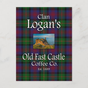 Clan Logans Old Fast Castle Coffee Co. Postkarte