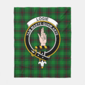 Clan Logie Tartan Kariert Fleecedecke (Vorderseite)
