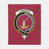 Clan Lumsden von Clova Tartan Kariert Fleecedecke (Vorderseite)