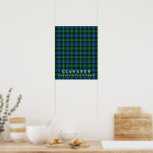 Clan Lyon Colors of Scotland Tartan Poster (Küche)