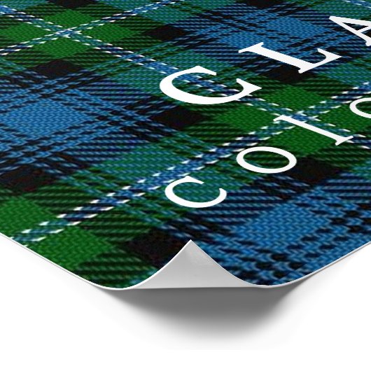 Clan Lyon Colors of Scotland Tartan Poster (Ecke)