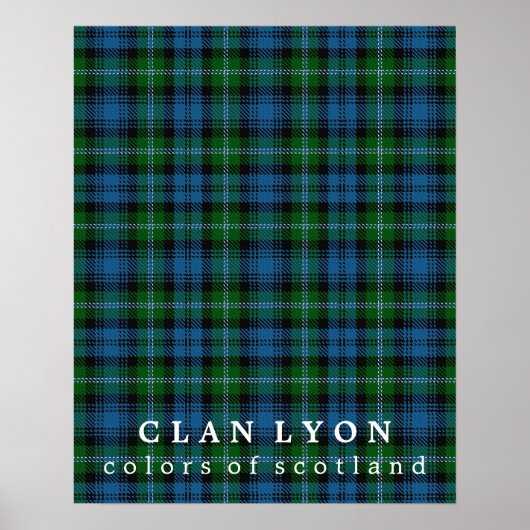 Clan Lyon Colors of Scotland Tartan Poster (Vorne)