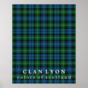 Clan-Lyon-Farben von SchottlandTartan Poster