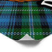 Clan Lyon Scottish Tartan Poster (Ecke)