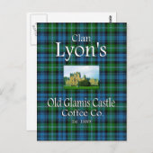 Clan Lyon's Old Glamis Castle Coffee Co. Postkarte (Vorne/Hinten)