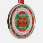 CLAN MAC BAIN Premium Rund Ornament Aus Metall (Rechts)
