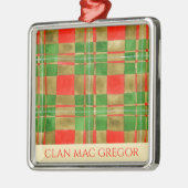 CLAN MAC GREGOR Premium Square Ornament Aus Metall (Links)