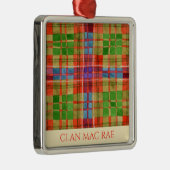 CLAN MAC RAE Premium Square Ornament Aus Metall (Rechts)