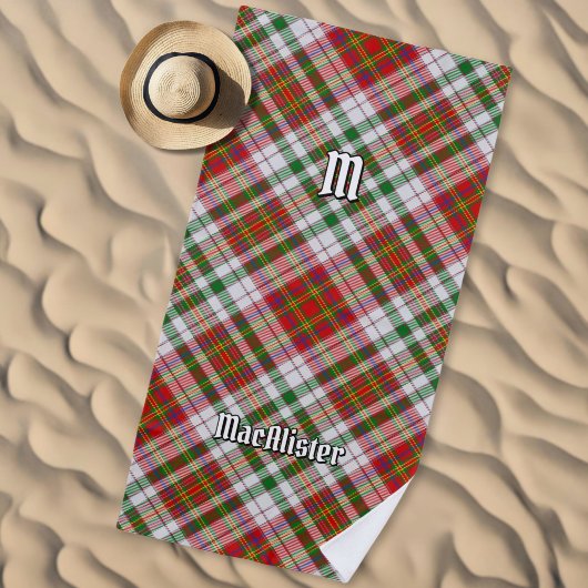 Clan MacAlister Dress Tartan Beach Handtuch